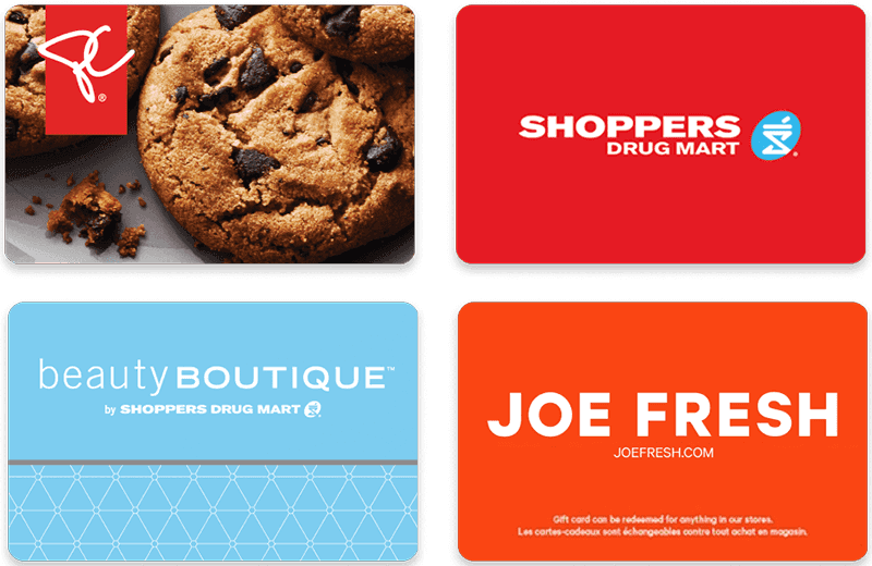 Our Loblaw family of gift cards