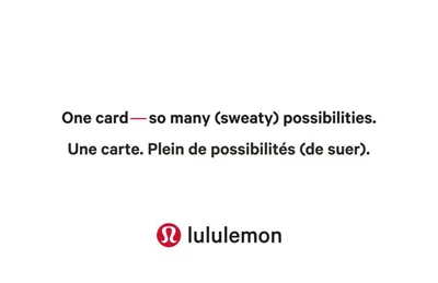 Carte cadeau Lululemon